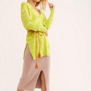 Free People long knit lighter sweater